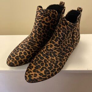 Leopard-Print Born Remo Booties NWOT